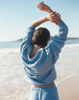 Zulu and Zephyr Collared Sport Sweatshirt Ocean Blue