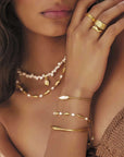 Arms of Eve Mimi Pearl and Gold Bracelet