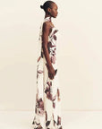 Shona Joy Marpessa Bias Maxi Dress With Scarf Berry White
