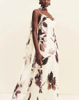 Shona Joy Marpessa Bias Maxi Dress With Scarf Berry White
