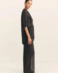 Shona Joy Houston Drawstring Pant Noir Polka
