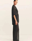 Shona Joy Houston Drawstring Pant Noir Polka