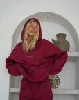 Luna Lane The Club Hoodie Cherry