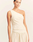 Shona Joy Gigi One Shoulder Maxi Dress Ecru