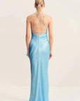 Shona Joy La Lune Lace Back Maxi Dress Iceberg Blue