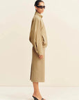 Shona Joy Ernest Faux Suede Bomber Jacket Sand