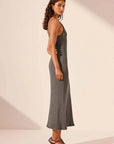 Shona Joy Harlem Slip Midi Dress Ash