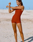 Zulu and Zephyr 2 Inch Bodysuit Red Waffle
