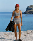 Zulu and Zephyr Crop Top Black Stripe
