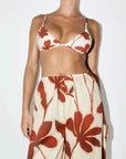 Zulu and Zephyr Cotton Pant Ruby Floral