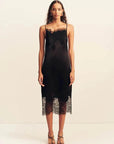 Shona Joy Lucia Lace Midi Dress Black
