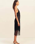 Shona Joy Lucia Lace Midi Dress Black