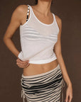 Zulu and Zephyr Ramie Cotton Knit Skirt Dress Ombre Stripe