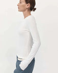 Agni Organic Cotton Long Sleeve Top White