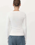 Agni Organic Cotton Long Sleeve Top White