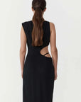 St Agni Arc Cut Out Dress Black