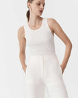 St. Agni Linen Wide Leg Pants Ivory