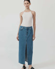 St Agni Denim Maxi Skirt Denim Blue