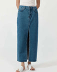 St Agni Denim Maxi Skirt Denim Blue