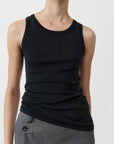 St Agni Organic Cotton Singlet Black
