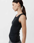 St Agni Organic Cotton Singlet Black