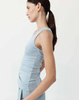 St Agni Organic Cotton Singlet Stone Blue
