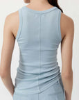St Agni Organic Cotton Singlet Stone Blue