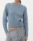 St Agni Wool Cashmere Blend Sweater Soft Blue