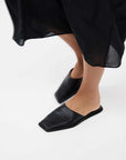St Agni Soft Sqaure Toe Flat Black