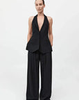 St Agni Wool Double Layer Blazer Black