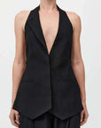 St Agni Wool Double Layer Blazer Black