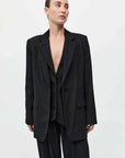 St Agni Wool Double Layer Blazer Black