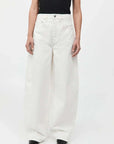 St Agni Mid Rise Balloon Jeans White