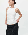 St Agni Organic Cotton Bateau Tank White