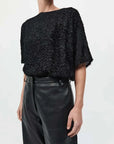 St Agni Feathered Silk Tee