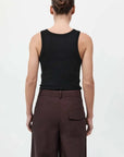 St Agni Organic Cotton Bateau Tank Jet Black
