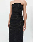 St Agni Doily Column Dress Black