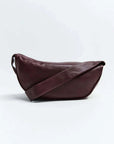 St Agni Soft Crescent Bag Plum