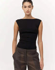 St Agni Organic Cotton Ballerina Top Jet Black