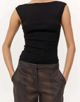 St Agni Organic Cotton Ballerina Top Jet Black