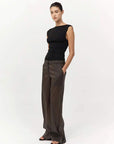 St Agni Organic Cotton Ballerina Top Jet Black