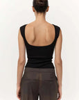 St Agni Organic Cotton Ballerina Top Jet Black