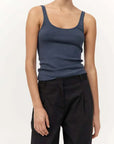 St Agni Organic Cotton Slim Scoop Tank Storm