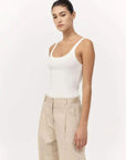 St Agni Organic Cotton Slim Scoop Tank