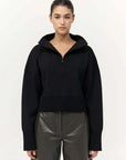 St Agni Milano Knit Zip Jumper Black