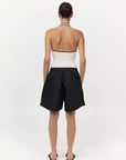 St Agni Fine Line Halter Top Off White