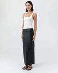 St Agni Soft Jersey Slim Scoop Tank White