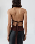 St Agni Halter Wrap Top Liqueur