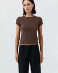 St Agni Organic Cotton Baby Tee Fudge
