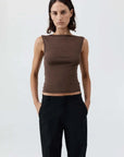 St Agni Organic Cotton Ballerina Top Fudge